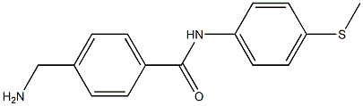 4-(aminomethyl)-N-[4-(methylthio)phenyl]benzamide,,结构式