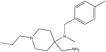 4-(aminomethyl)-N-methyl-N-[(4-methylphenyl)methyl]-1-propylpiperidin-4-amine