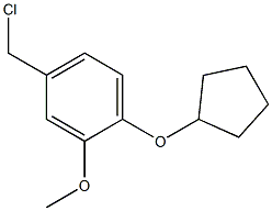 4-(chloromethyl)-1-(cyclopentyloxy)-2-methoxybenzene,,结构式