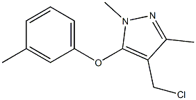 4-(chloromethyl)-1,3-dimethyl-5-(3-methylphenoxy)-1H-pyrazole|