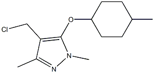 4-(chloromethyl)-1,3-dimethyl-5-[(4-methylcyclohexyl)oxy]-1H-pyrazole 结构式