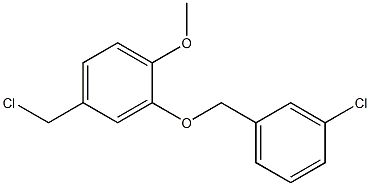 4-(chloromethyl)-2-[(3-chlorophenyl)methoxy]-1-methoxybenzene,,结构式