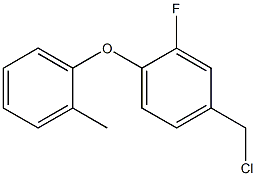 4-(chloromethyl)-2-fluoro-1-(2-methylphenoxy)benzene Struktur