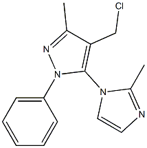  4-(chloromethyl)-3-methyl-5-(2-methyl-1H-imidazol-1-yl)-1-phenyl-1H-pyrazole