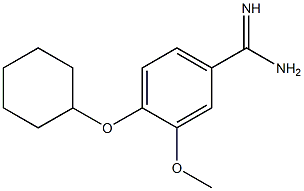 4-(cyclohexyloxy)-3-methoxybenzene-1-carboximidamide Structure