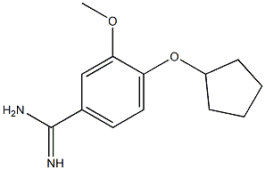 4-(cyclopentyloxy)-3-methoxybenzenecarboximidamide Struktur