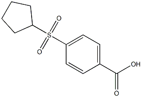 4-(cyclopentylsulfonyl)benzoic acid,,结构式