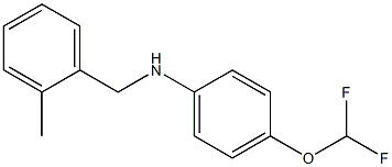 4-(difluoromethoxy)-N-[(2-methylphenyl)methyl]aniline Structure