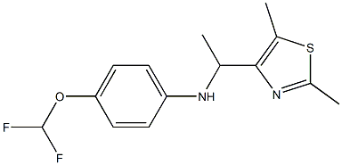 4-(difluoromethoxy)-N-[1-(2,5-dimethyl-1,3-thiazol-4-yl)ethyl]aniline Structure