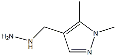 4-(hydrazinylmethyl)-1,5-dimethyl-1H-pyrazole 化学構造式