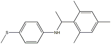 4-(methylsulfanyl)-N-[1-(2,4,6-trimethylphenyl)ethyl]aniline 结构式