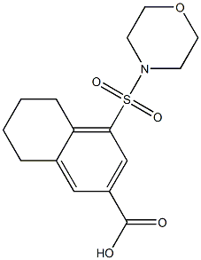 4-(morpholin-4-ylsulfonyl)-5,6,7,8-tetrahydronaphthalene-2-carboxylic acid 结构式