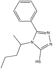 4-(pentan-2-yl)-5-phenyl-4H-1,2,4-triazole-3-thiol,,结构式