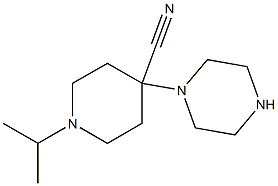 4-(piperazin-1-yl)-1-(propan-2-yl)piperidine-4-carbonitrile Struktur