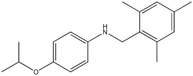  4-(propan-2-yloxy)-N-[(2,4,6-trimethylphenyl)methyl]aniline