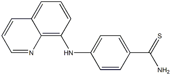 4-(quinolin-8-ylamino)benzene-1-carbothioamide Structure