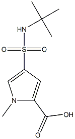 4-(tert-butylsulfamoyl)-1-methyl-1H-pyrrole-2-carboxylic acid Struktur