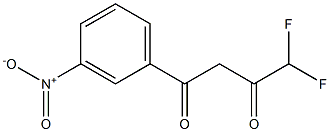 4,4-difluoro-1-(3-nitrophenyl)butane-1,3-dione 结构式