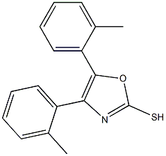 4,5-bis(2-methylphenyl)-1,3-oxazole-2-thiol,,结构式