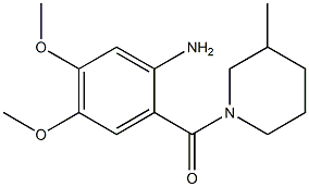 4,5-dimethoxy-2-[(3-methylpiperidin-1-yl)carbonyl]aniline 结构式
