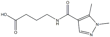 4-[(1,5-dimethyl-1H-pyrazol-4-yl)formamido]butanoic acid 结构式