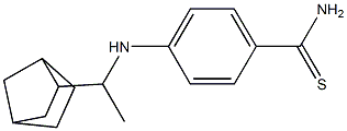 4-[(1-{bicyclo[2.2.1]heptan-2-yl}ethyl)amino]benzene-1-carbothioamide 化学構造式