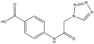 4-[(1H-tetrazol-1-ylacetyl)amino]benzoic acid Struktur