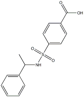 4-[(1-phenylethyl)sulfamoyl]benzoic acid 结构式