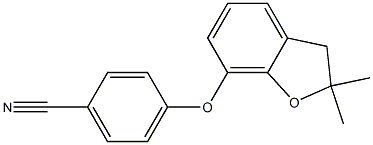 4-[(2,2-dimethyl-2,3-dihydro-1-benzofuran-7-yl)oxy]benzonitrile,,结构式