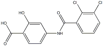 4-[(2,3-dichlorobenzene)amido]-2-hydroxybenzoic acid Structure