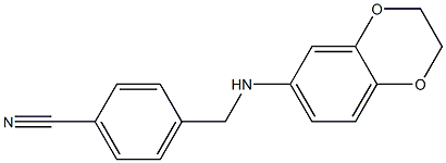 4-[(2,3-dihydro-1,4-benzodioxin-6-ylamino)methyl]benzonitrile,,结构式