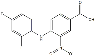 4-[(2,4-difluorophenyl)amino]-3-nitrobenzoic acid Struktur