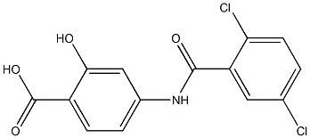 4-[(2,5-dichlorobenzene)amido]-2-hydroxybenzoic acid 结构式