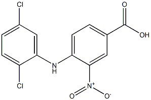 4-[(2,5-dichlorophenyl)amino]-3-nitrobenzoic acid 化学構造式