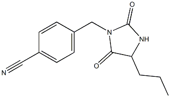 4-[(2,5-dioxo-4-propylimidazolidin-1-yl)methyl]benzonitrile Struktur