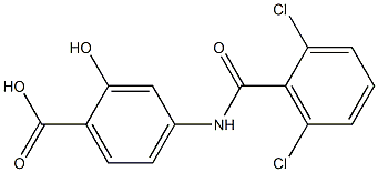 4-[(2,6-dichlorobenzene)amido]-2-hydroxybenzoic acid Structure