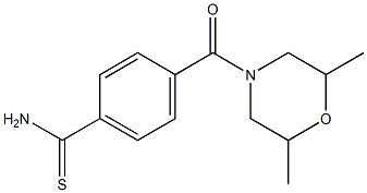 4-[(2,6-dimethylmorpholin-4-yl)carbonyl]benzenecarbothioamide 结构式