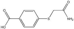 4-[(2-amino-2-oxoethyl)thio]benzoic acid 化学構造式