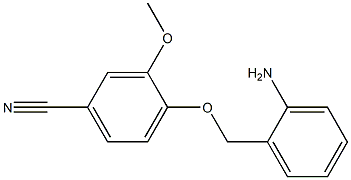 4-[(2-aminophenyl)methoxy]-3-methoxybenzonitrile Struktur