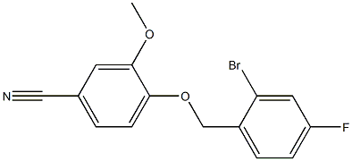 4-[(2-bromo-4-fluorobenzyl)oxy]-3-methoxybenzonitrile Structure