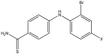 4-[(2-bromo-4-fluorophenyl)amino]benzene-1-carbothioamide,,结构式