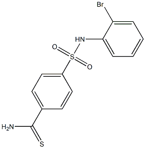 4-[(2-bromophenyl)sulfamoyl]benzene-1-carbothioamide Struktur