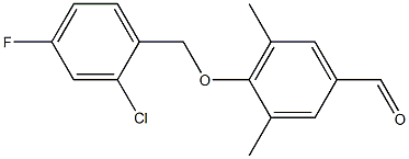 4-[(2-chloro-4-fluorophenyl)methoxy]-3,5-dimethylbenzaldehyde|