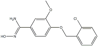 4-[(2-chlorophenyl)methoxy]-N'-hydroxy-3-methoxybenzene-1-carboximidamide,,结构式