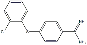 4-[(2-chlorophenyl)sulfanyl]benzene-1-carboximidamide,,结构式