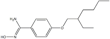 4-[(2-ethylhexyl)oxy]-N'-hydroxybenzene-1-carboximidamide Struktur