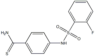 4-[(2-fluorobenzene)sulfonamido]benzene-1-carbothioamide