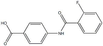 4-[(2-fluorobenzoyl)amino]benzoic acid Struktur