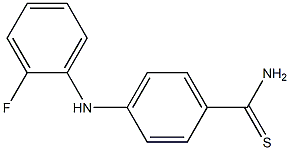 4-[(2-fluorophenyl)amino]benzene-1-carbothioamide Structure