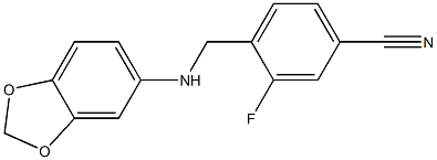 4-[(2H-1,3-benzodioxol-5-ylamino)methyl]-3-fluorobenzonitrile Structure